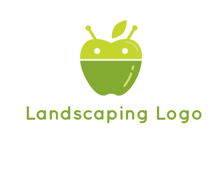 android mix with apple logo