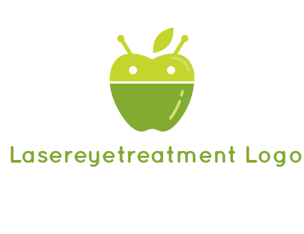 android mix with apple logo