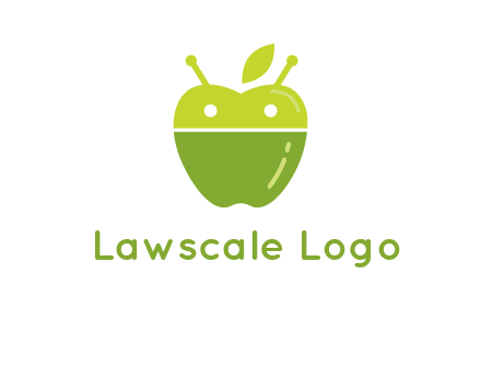 android mix with apple logo