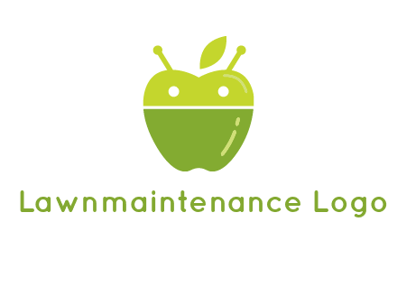 android mix with apple logo