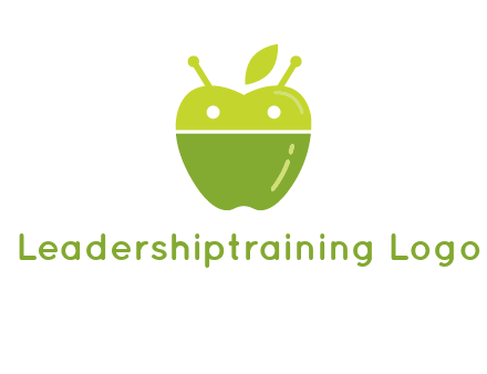 android mix with apple logo