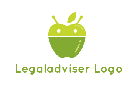 android mix with apple logo