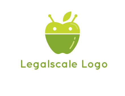 android mix with apple logo
