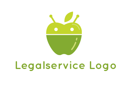 android mix with apple logo