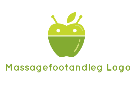 android mix with apple logo