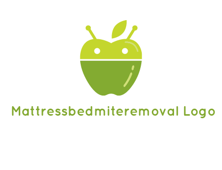 android mix with apple logo