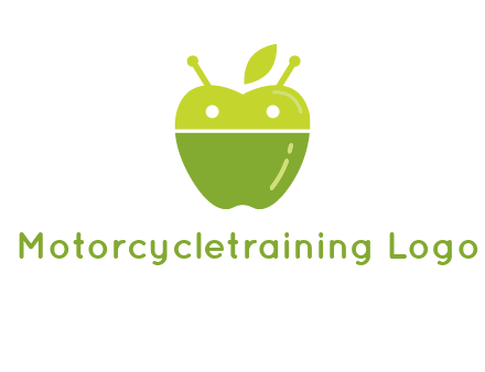 android mix with apple logo