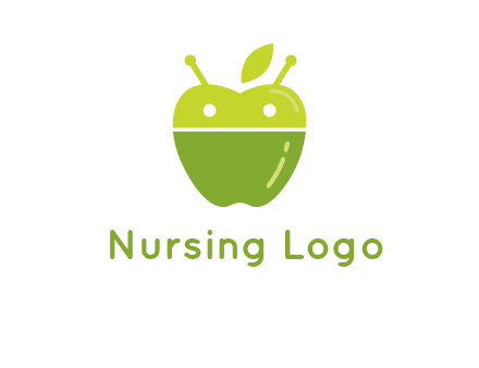 android mix with apple logo