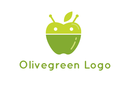 android mix with apple logo