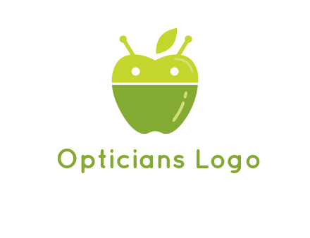 android mix with apple logo