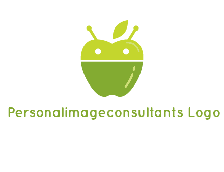 android mix with apple logo