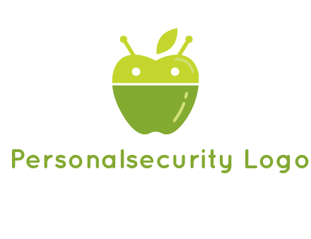 android mix with apple logo