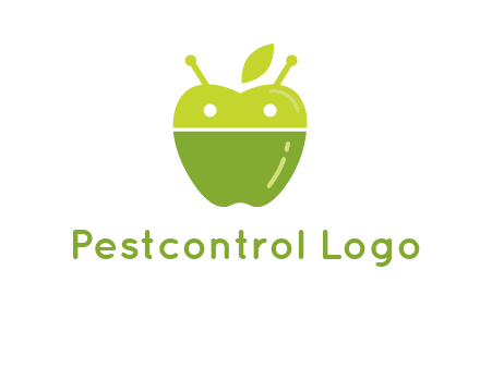 android mix with apple logo