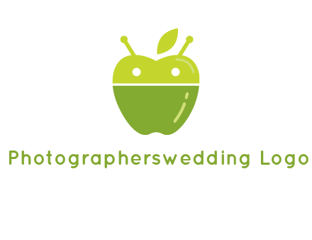 android mix with apple logo
