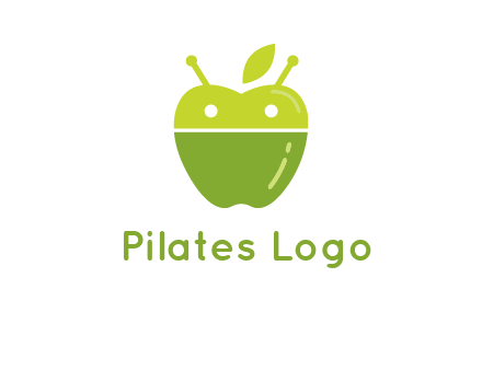 android mix with apple logo