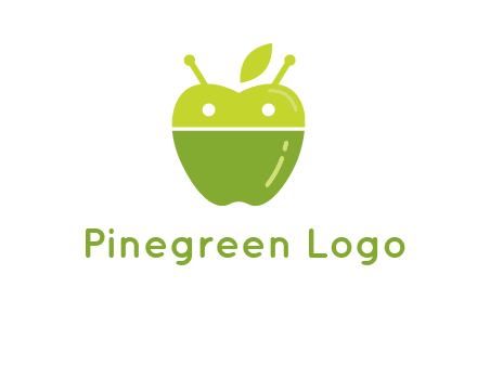 android mix with apple logo