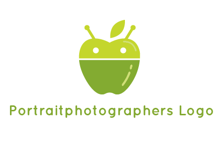 android mix with apple logo