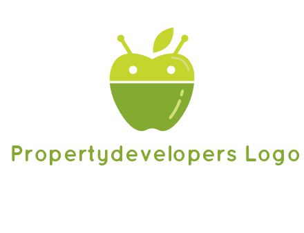 android mix with apple logo