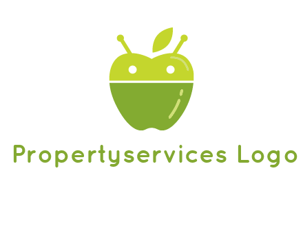 android mix with apple logo
