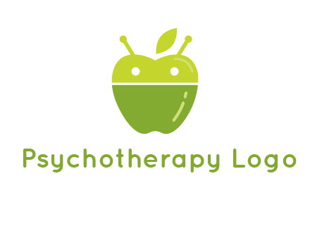 android mix with apple logo