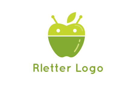 android mix with apple logo