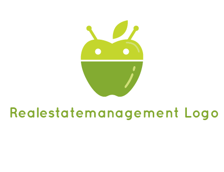 android mix with apple logo