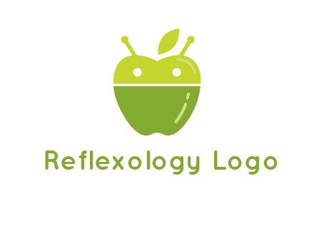 android mix with apple logo