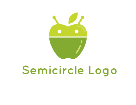 android mix with apple logo