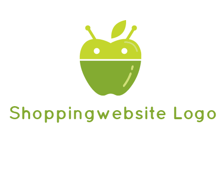 android mix with apple logo