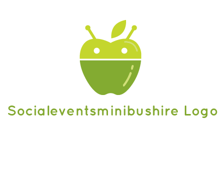 android mix with apple logo