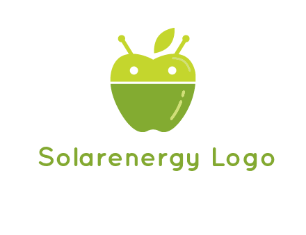 android mix with apple logo