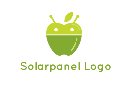 android mix with apple logo