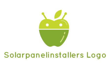 android mix with apple logo