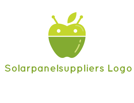 android mix with apple logo
