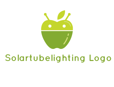 android mix with apple logo