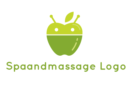 android mix with apple logo