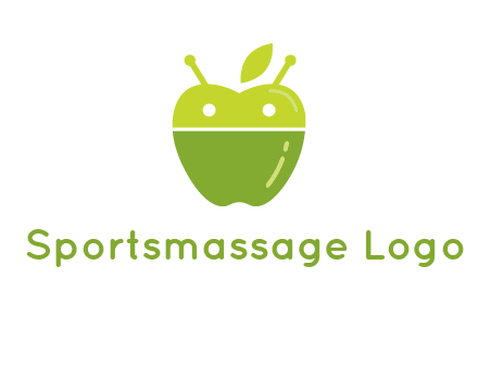 android mix with apple logo