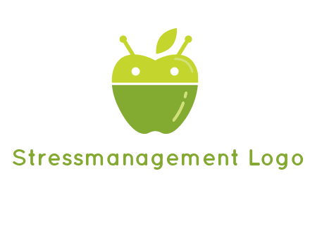 android mix with apple logo