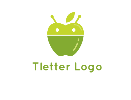 android mix with apple logo