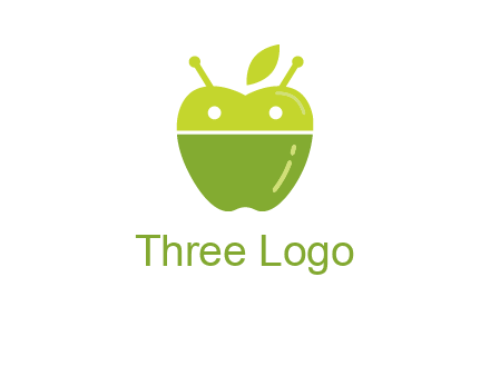 android mix with apple logo