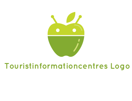 android mix with apple logo