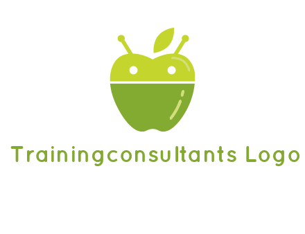 android mix with apple logo