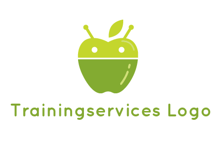 android mix with apple logo