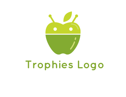 android mix with apple logo