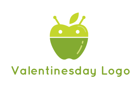 android mix with apple logo
