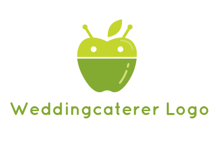 android mix with apple logo