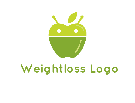 android mix with apple logo