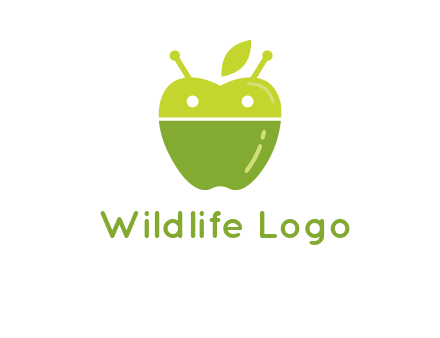 android mix with apple logo