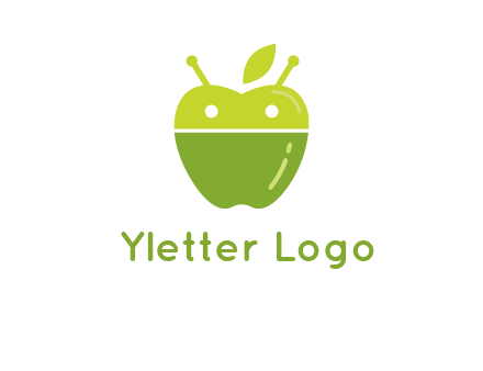 android mix with apple logo