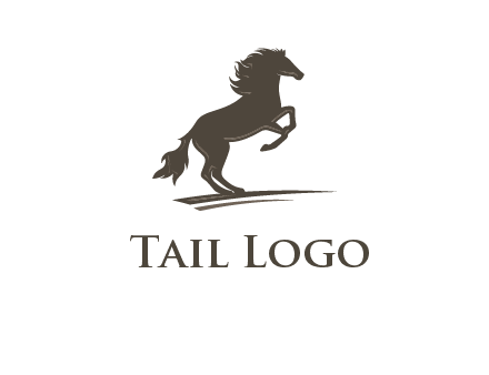 silhouette of a horse logo